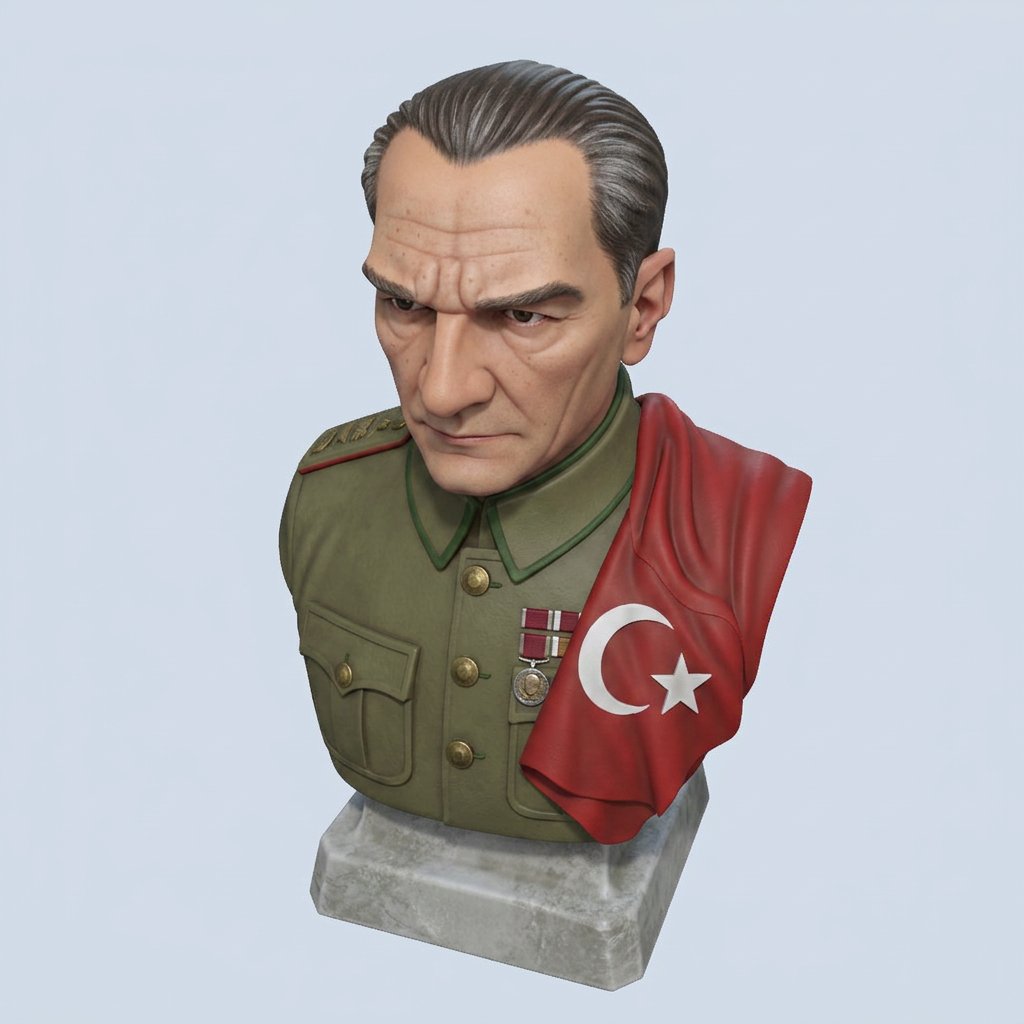 Atatürk Büst (Büyük) boyalı